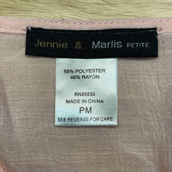 Jennie Marlis Womens Boho Coquette Crochet Lace Tunic Top Size PM Pink Flowy - Picture 10 of 11